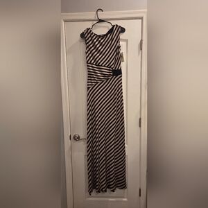 NWT Elegant One Shoulder Striped Dress